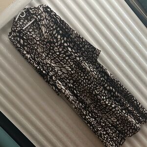 Vero Moda Brown and Black Animal Print Midi Dress